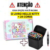 Kit Criativo – 24 Canetinhas + Livro de Colorir